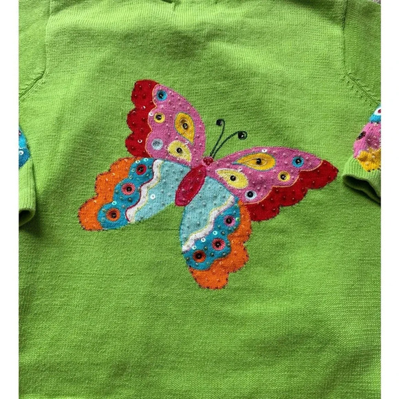 DESIGN OPTIONS women's BUTERFLY Cardigan sweater, Size XL - Picture 7 of 11